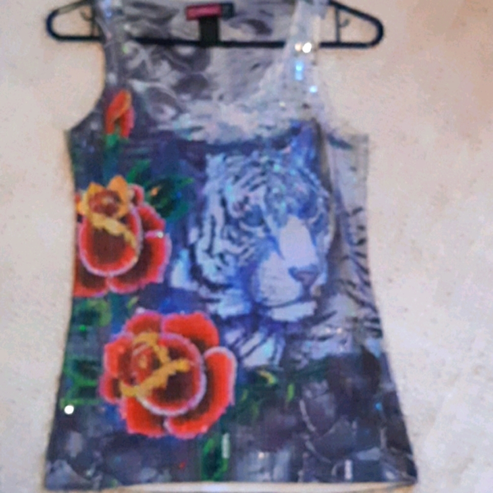 Say What? Sequin Tank Top - Size M